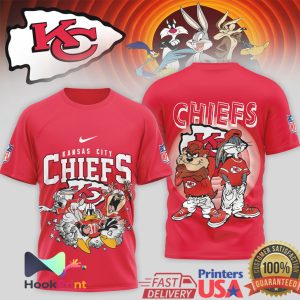 Kansas City Chiefs x Looney Tunes Mashup Retro NFL Fan T Shirt