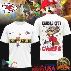 Kansas City Chiefs x Super Mario Bros Nintendo Inspired T Shirt