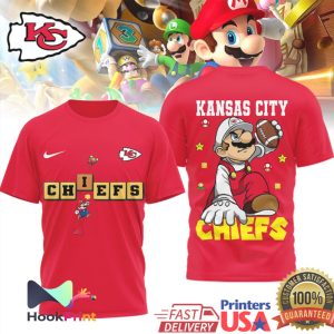Kansas City Chiefs x Super Mario Bros Nintendo Inspired T Shirt