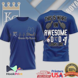 Kansas City Royals Awesome Dad Number 1 Fan Baseball T Shirt Kansas City Royals Awesome Dad Number 1 Fan Baseball T Shirt