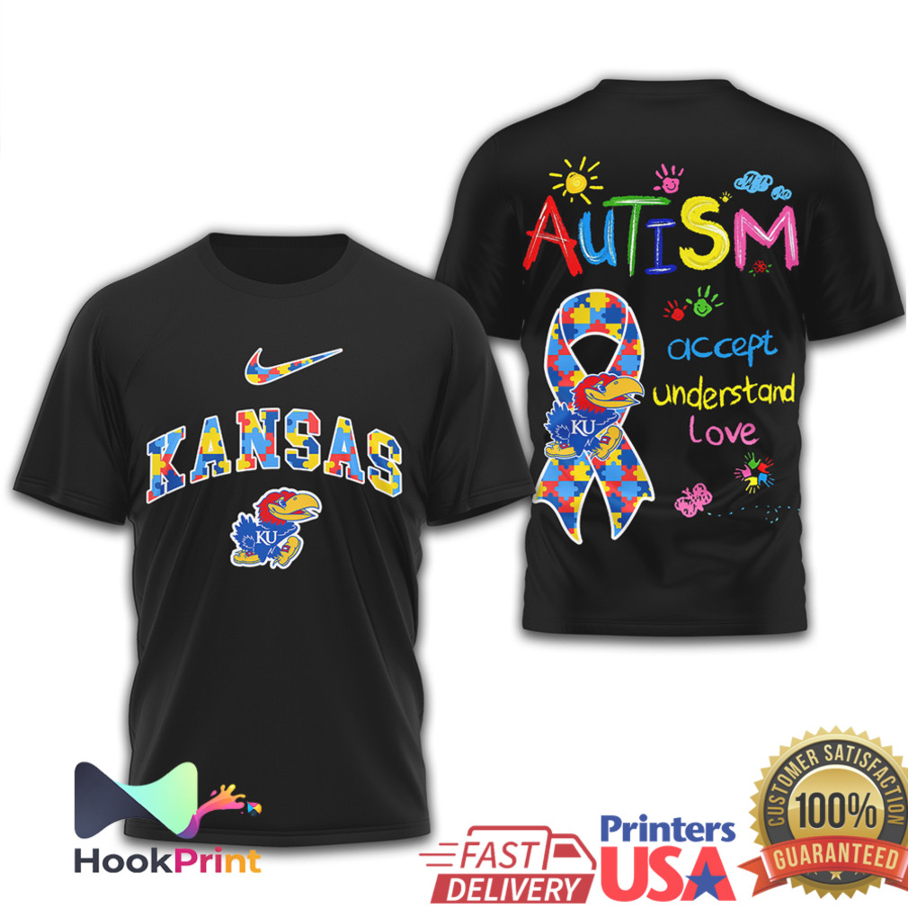 Kansas Jayhawks Autism Awareness Support Graphic Sport T Shirt Kansas Jayhawks Autism Awareness Support Graphic Sport T Shirt
