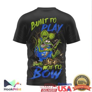 Kansas Jayhawks Built To Play Not To Bow Ripped Design Graphic T Shirt
