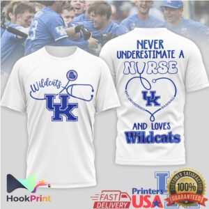 Kentucky Wildcats Never Underestimate A Nurse Who Understands Baseball Men Women T Shirt