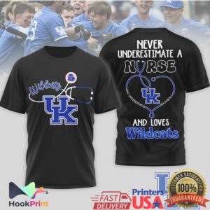 Kentucky Wildcats Never Underestimate A Nurse Who Understands Baseball Men Women T Shirt