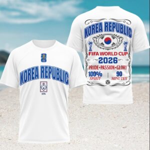 Korea Republic FIFA World Cup 2026 Soccer KFA Football T Shirt Korea Republic FIFA World Cup 2026 Soccer KFA Football T Shirt