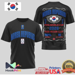 Korea Republic National Team FIFA World Cup 2026 Pride Passion Glory T Shirt Korea Republic National Team FIFA World Cup 2026 Pride Passion Glory T Shirt