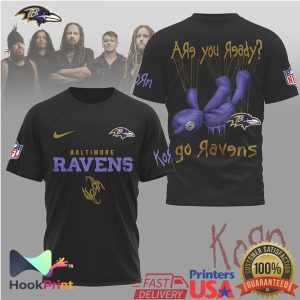 Korn x Baltimore Ravens NFL Are You Ready Mesh Graphic T Shirt