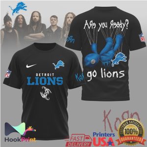 Korn x Detroit Lions NFL Are You Ready Mesh Graphic T Shirt