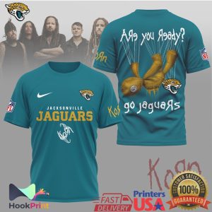 Korn x Jacksonville Jaguars NFL Are You Ready Mesh Graphic T Shirt Korn x Jacksonville Jaguars NFL Are You Ready Mesh Graphic T Shirt