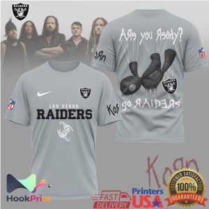 Korn x Las Vegas Raiders NFL Are You Ready Mesh Graphic T Shirt
