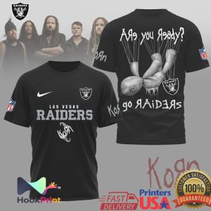 Korn x Las Vegas Raiders NFL Are You Ready Mesh Graphic T Shirt
