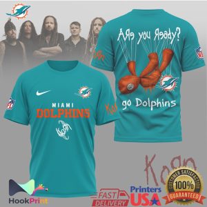 Korn x Miami Dolphins NFL Are You Ready Mesh Graphic T Shirt Korn x Miami Dolphins NFL Are You Ready Mesh Graphic T Shirt