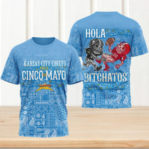 LA Chargers Feliz Cinco De Mayo Bitchatos Light Blue Bandana T Shirt