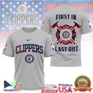 LA Clippers Firefighter First In Last Out NBA Basketball T Shirt