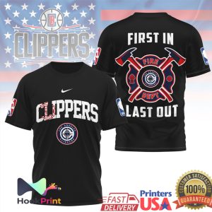 LA Clippers Firefighter First In Last Out NBA Basketball T Shirt