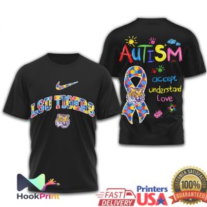 LSU Tigers Autism Awareness Accept Understand Love T Shirt LSU Tigers Autism Awareness Accept Understand Love T Shirt