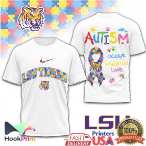 LSU Tigers Autism Awareness Accept Understand Love T Shirt