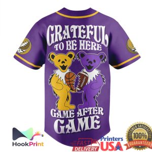 LSU Tigers Grateful Dead Game After Game Baseball Jersey