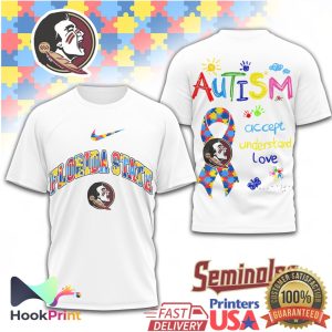 Florida State Seminoles Autism Awareness Accept Understand Love T Shirt