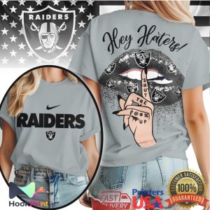 Las Vegas Raiders Hey Haters Shut Up Glitter Lips Nike Logo T Shirt Las Vegas Raiders Hey Haters Shut Up Glitter Lips Nike Logo T Shirt