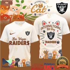 Las Vegas Raiders International Cat Day Paw Prints 2026 Retro Style Men Women Fans T Shirt Las Vegas Raiders International Cat Day Paw Prints 2026 Retro Style Men Women Fans T Shirt