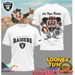 Las Vegas Raiders Looney Tunes Taz Football Graphic T Shirt