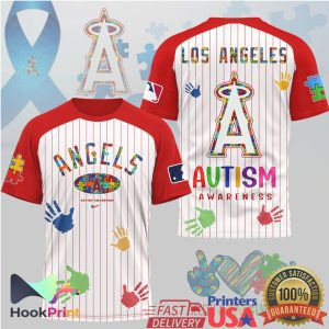 Los Angeles Angels Autism Awareness Team Spirit Baseball T Shirt