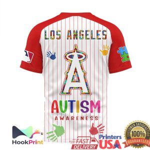 Los Angeles Angels Autism Awareness Team Spirit Baseball T Shirt