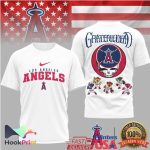 Los Angeles Angels x Grateful Dead Dancing Bears MLB Collaboration T Shirt