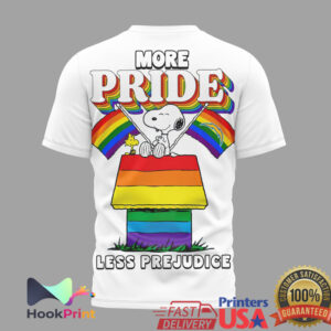 Los Angeles Chargers More Pride Less Prejudice Snoopy Rainbow 2026 T Shirt
