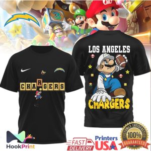 Los Angeles Chargers Super Mario Football Fusion T Shirt Los Angeles Chargers Super Mario Football Fusion T Shirt