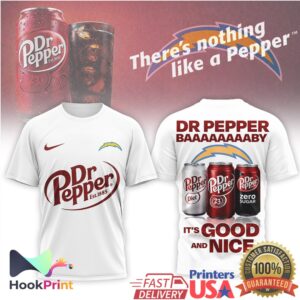 Los Angeles Chargers x Dr Pepper Logo Mashup NFL Graphic T Shirt