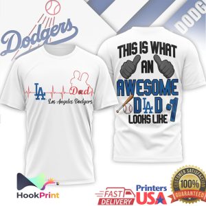 Los Angeles Dodgers Awesome Dad This Is What An Awesome D D Looks Like T Shirt Los Angeles Dodgers Awesome Dad This Is What An Awesome D D Looks Like T Shirt