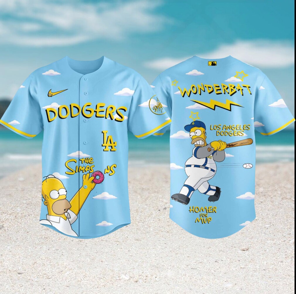 Los Angeles Dodgers Homer Simpson Homer for MVP Blue Jersey Los Angeles Dodgers Homer Simpson Homer for MVP Blue Jersey