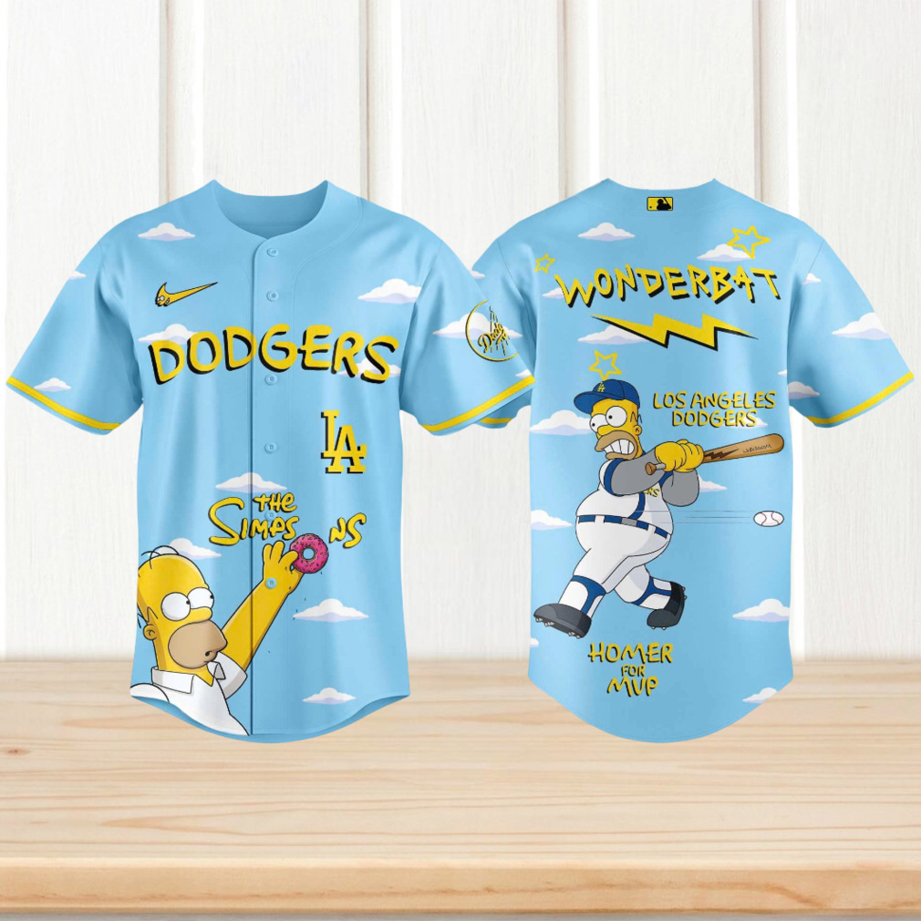 Los Angeles Dodgers Homer Simpson Homer for MVP Blue Jersey Los Angeles Dodgers Homer Simpson Homer for MVP Blue Jersey