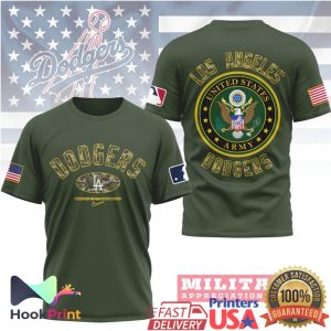 Los Angeles Dodgers Military Appreciation Night US Army Olive T Shirt Los Angeles Dodgers Military Appreciation Night US Army Olive T Shirt