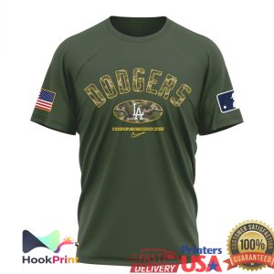 Los Angeles Dodgers Military Appreciation Night US Army Olive T Shirt