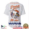 Clemson Tigers Grateful Dead Dancing Bears Orange Baseball Jersey Clemson Tigers Grateful Dead Dancing Bears Orange Baseball Jersey