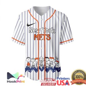 Los Angeles Dodgers vs NY Mets Snoopy Peanuts All Star Baseball Jersey