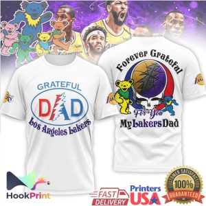 Los Angeles Lakers Grateful Dead Dad Purple and Gold NBA Fan Gift T Shirt Los Angeles Lakers Grateful Dead Dad Purple and Gold NBA Fan Gift T Shirt