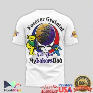 Los Angeles Lakers Grateful Dead Dad Purple and Gold NBA Fan Gift T Shirt
