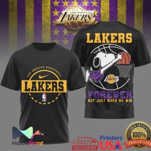 Los Angeles Lakers Snoopy Forever Not Just When We Win Fan T Shirt Los Angeles Lakers Snoopy Forever Not Just When We Win Fan T Shirt