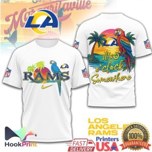 Los Angeles Rams Margaritaville Tropical Palm Tree NFL Graphic T Shirt