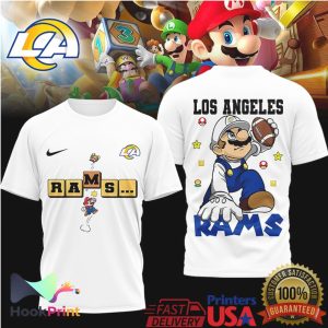 Los Angeles Rams Mario Bros Gamer Football Graphic T Shirt