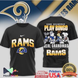 Los Angeles Rams Some Grandmas Play Bingo Real Grandmas Watch Rams T Shirt