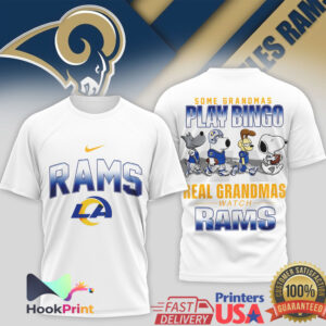Los Angeles Rams Some Grandmas Play Bingo Real Grandmas Watch Rams T Shirt