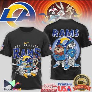 Los Angeles Rams x Looney Tunes Bugs & Taz Vintage NFL T Shirt Los Angeles Rams x Looney Tunes Bugs & Taz Vintage NFL T Shirt