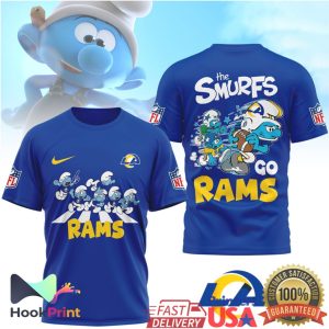 Los Angeles Rams x The Smurfs Funny Abbey Road NFL Football T Shirt