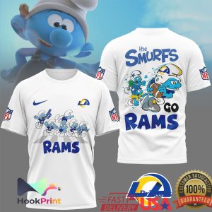 Los Angeles Rams x The Smurfs Funny Abbey Road NFL Football T Shirt