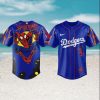 Los Angeles Dodgers Spider Man White Web Baseball Jersey Los Angeles Dodgers Spider Man White Web Baseball Jersey